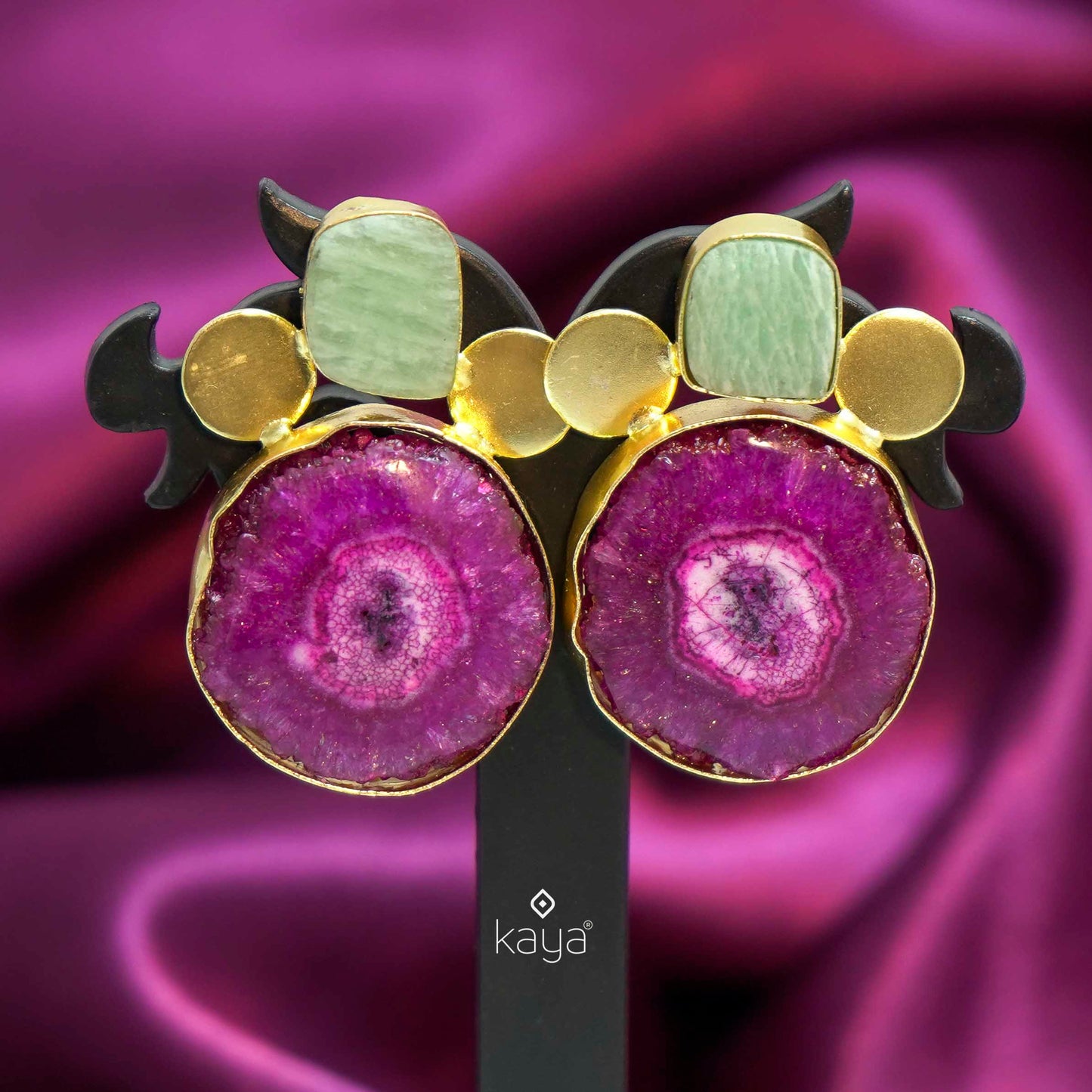 KR200131 - Druzy and Natural Raw Stone Earring