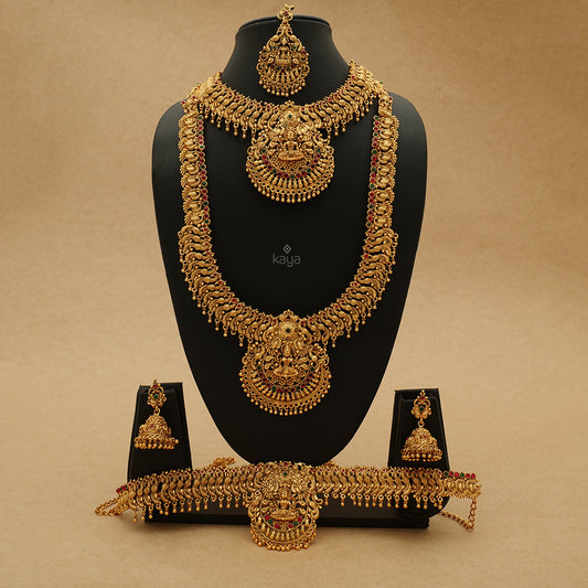 BH100880 - Traditional Bridal Combo Necklace Earring Set