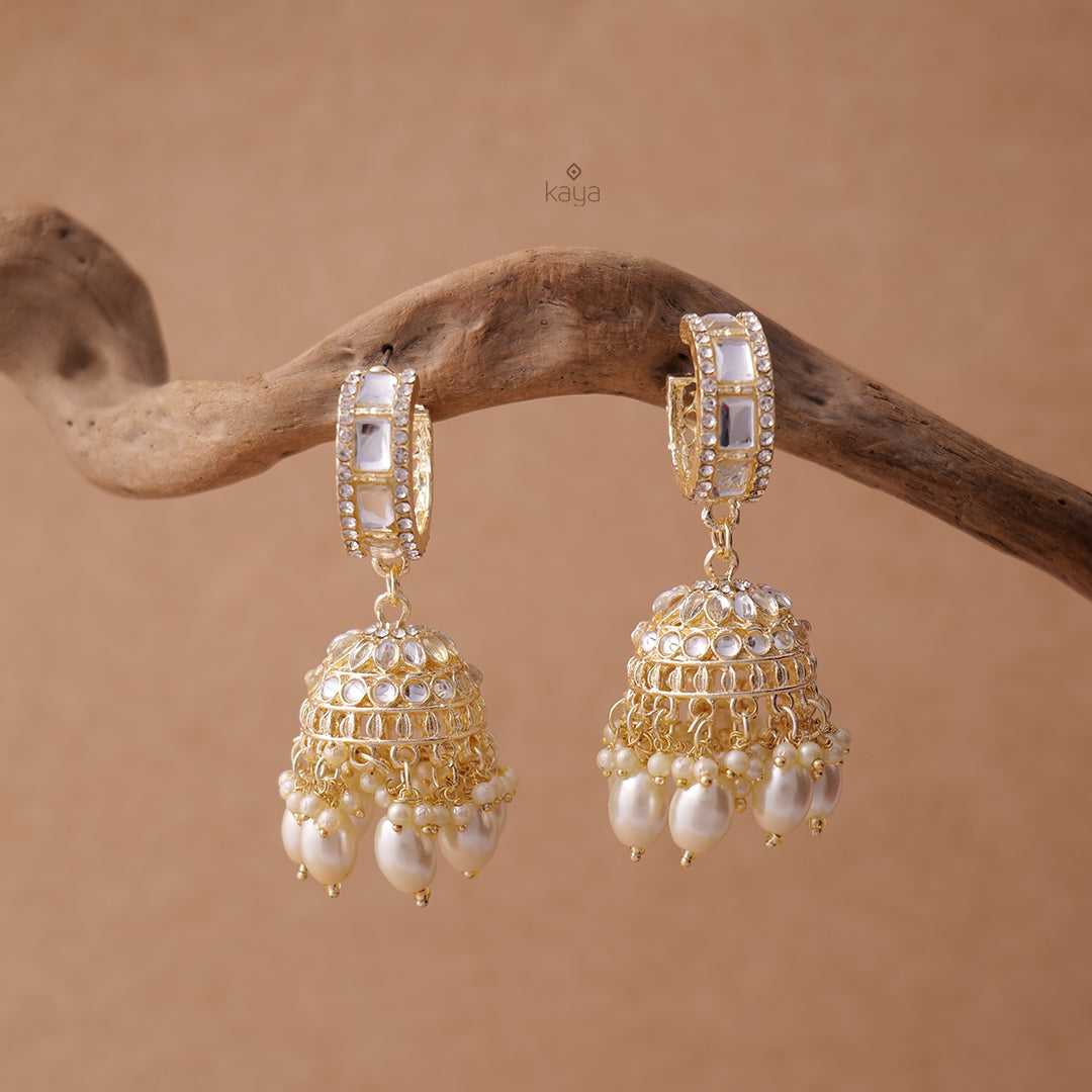 KV200119 - Beads hanging Jhumka Earrings