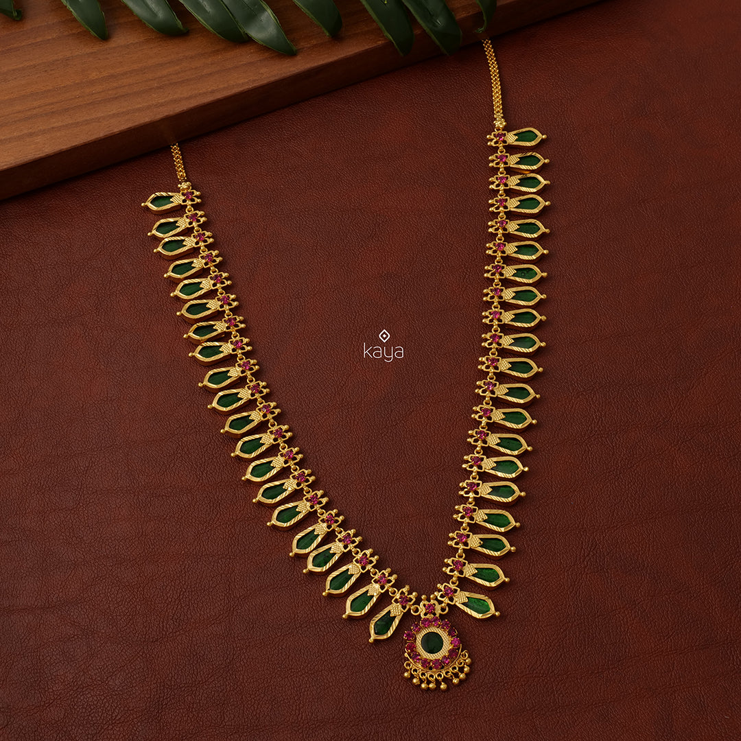 PP101148 - Gold tone Nagapadam Long Necklace Haram