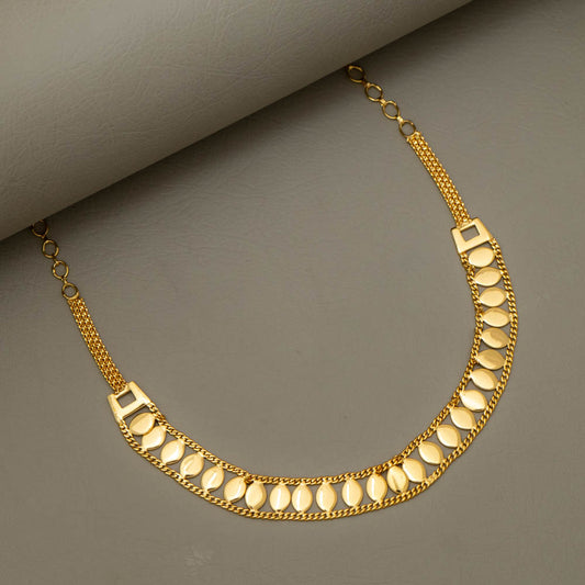 KN101382 - Gold Plated Choker Necklace