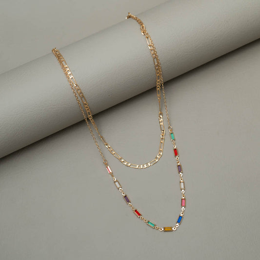 PT101556  -Simple Double layer Necklace
