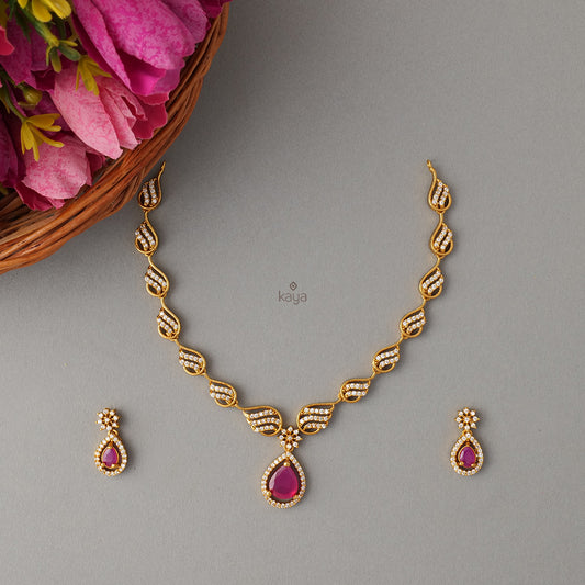 SC100916 - AD Choker/Necklace with matching Earrings
