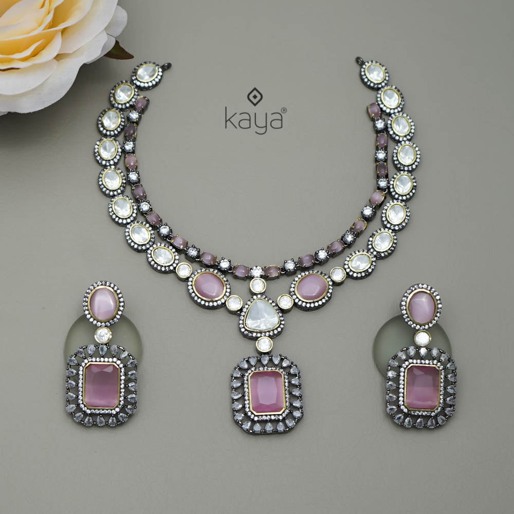KH101333 - Victorian Polki  Necklace Earring Set