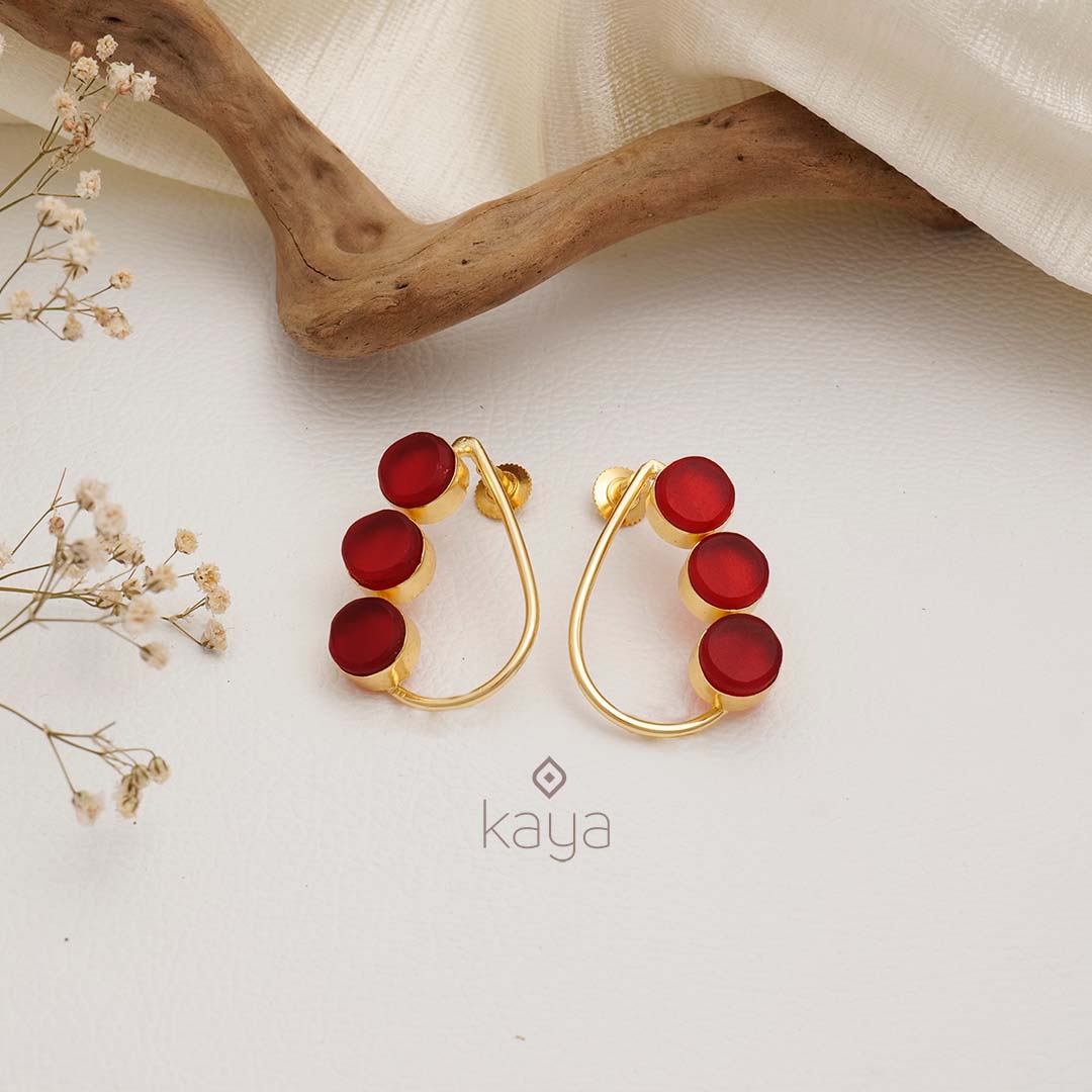 Natural Raw Stone Earrings (color option) - KE100745