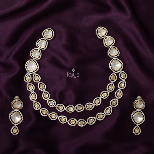 KH101161 - Bridal Kundan Necklace Earrings  Set