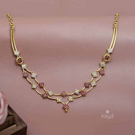 Gold Tone Bridal Necklace PE100149 (color option)