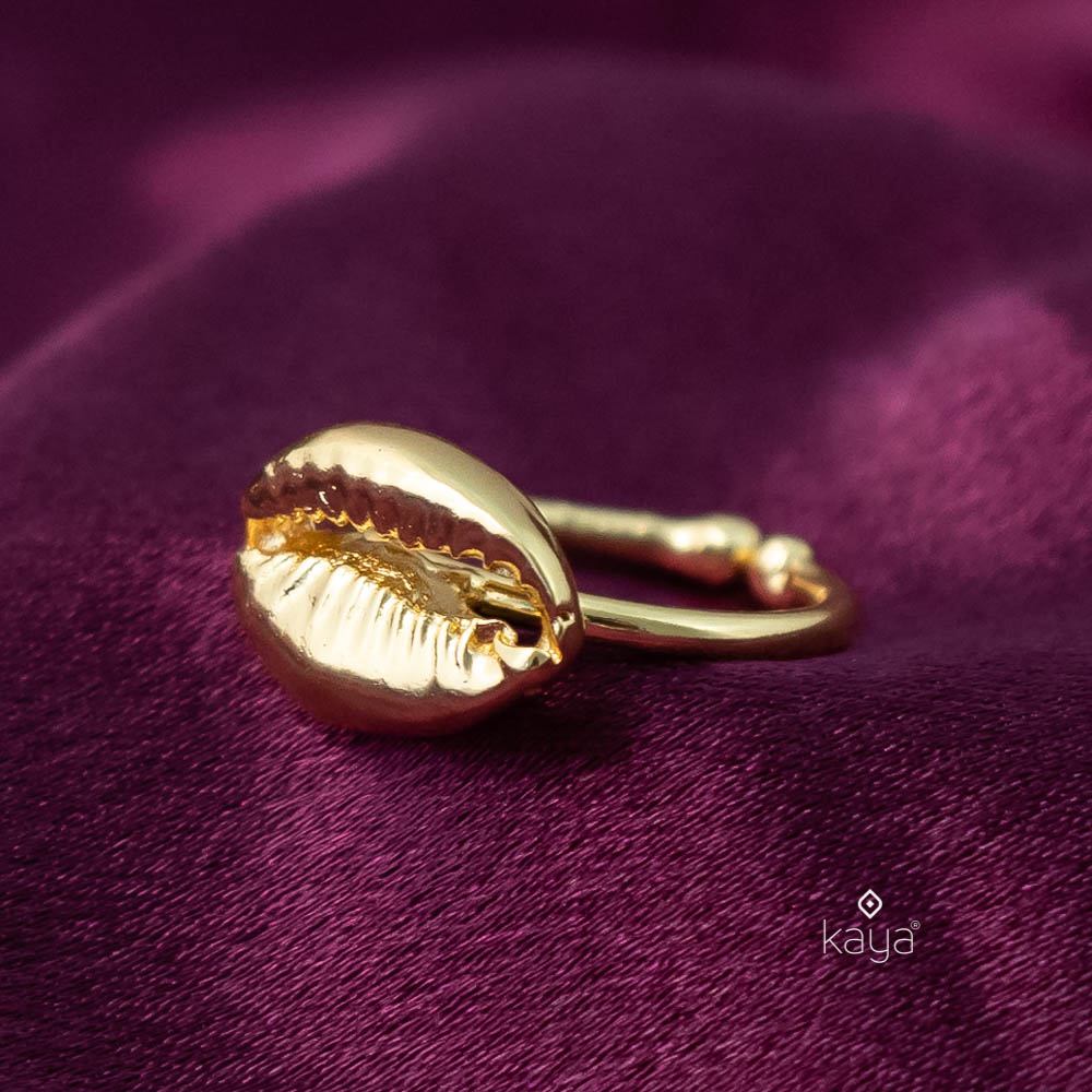 AS101275 - Gold Plated Shell Ring