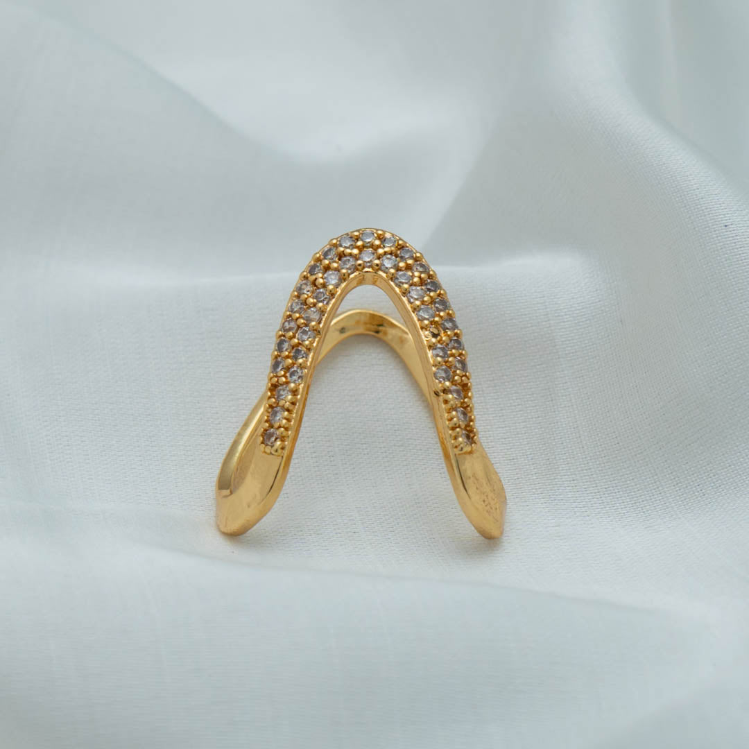 AG101484 - Gold Plated AD Vanki Ring (color option)