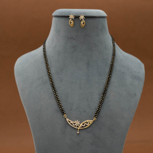 KJ101343 - Mangalsutra Necklace Earring Set