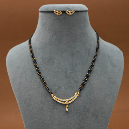 KJ101348 - Mangalsutra Necklace Earring Set