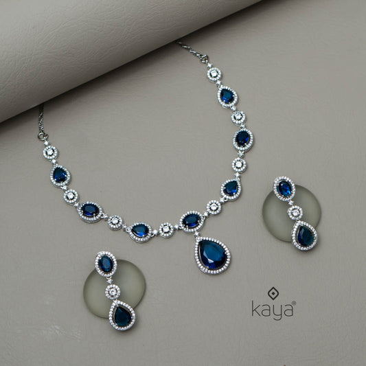 KL101379 - AD Necklace with matching Earrings
