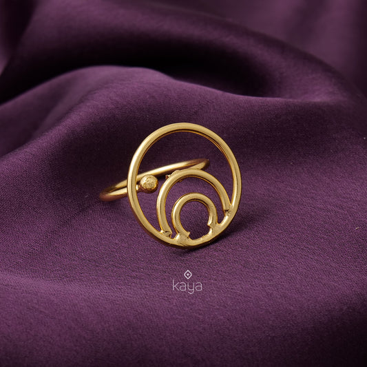 AS101150 - Solid Gold Hoop Spinner Ring