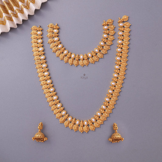 BH101038 - Traditional  Lakshmi Combo Necklace Earring Set