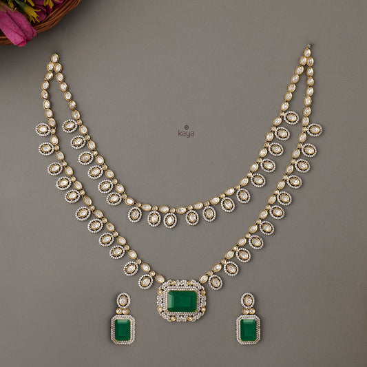 KH101162 - Bridal AD Necklace Earrings Jewellery Set