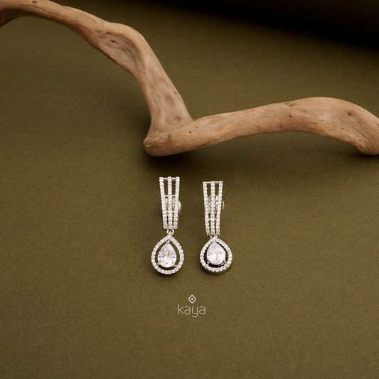 Silver AD Stone Earrings - OT100784