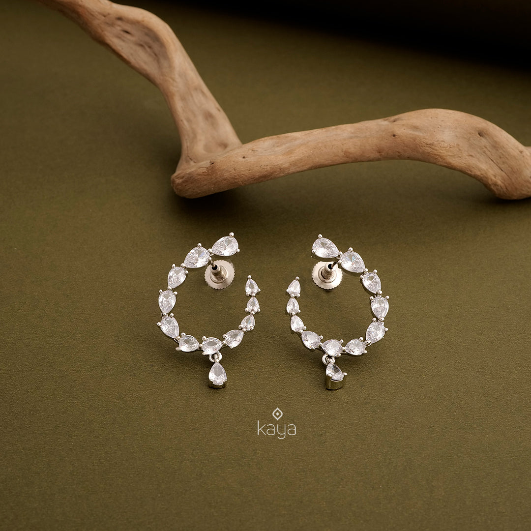Cardinal  Silver Color AD Stone Earrings - OT100783