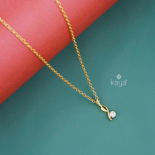 KJ101188 - Simple pendant Necklace