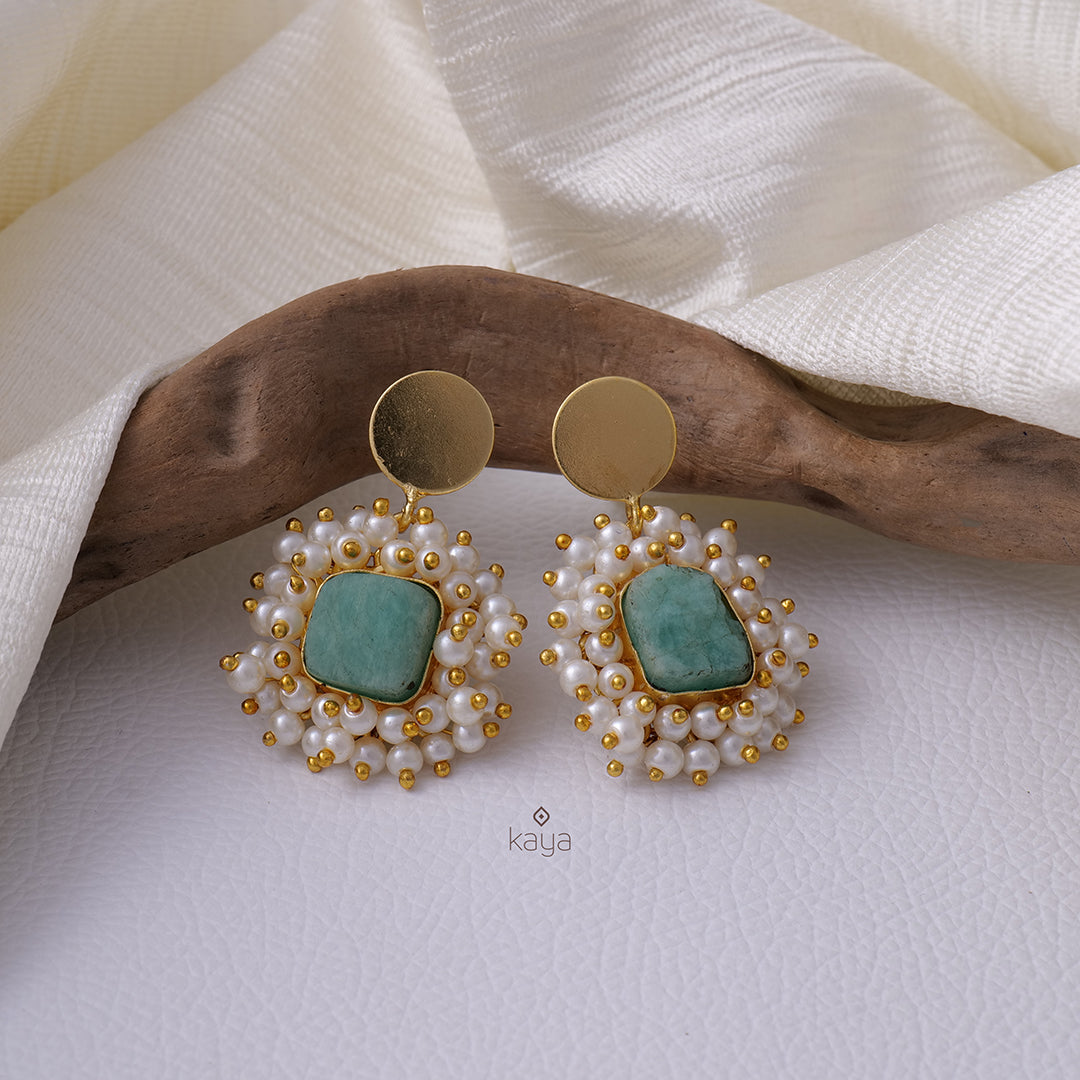 AS101050 - Natural Raw Stone Earrings (color option)