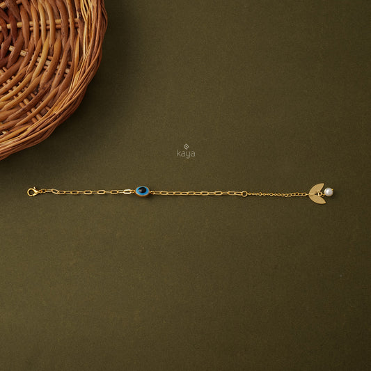 AS100993- Gold Toned Anklet