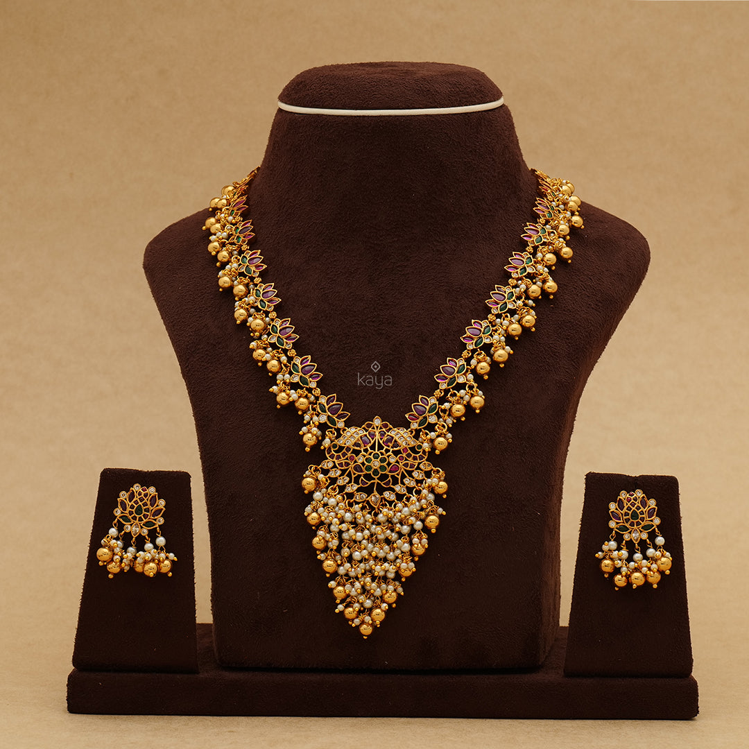 NV100904 - Thamara Long Necklace with matching Earrings