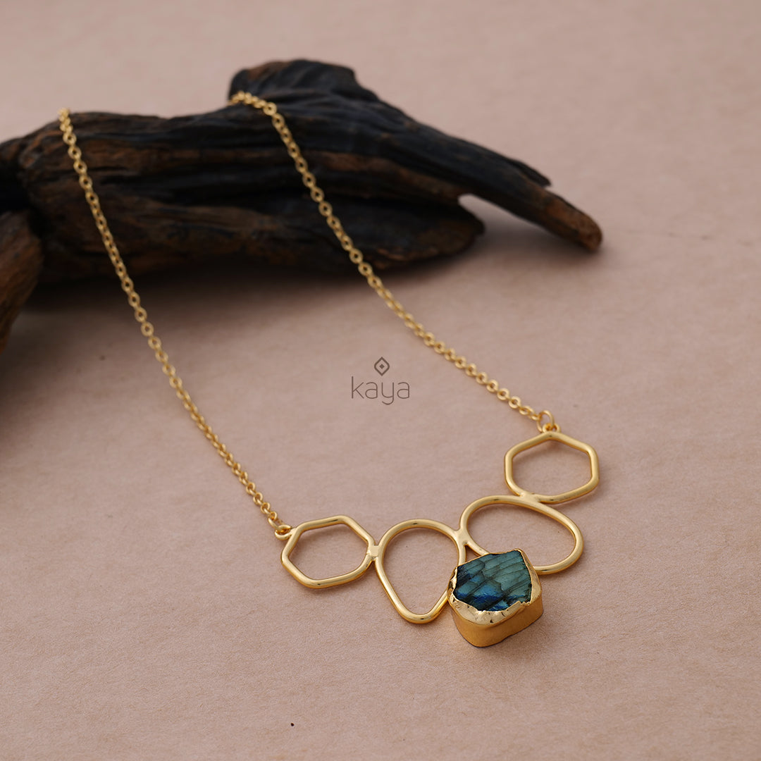 Natural Raw Stone Minimal Necklace - AS100854