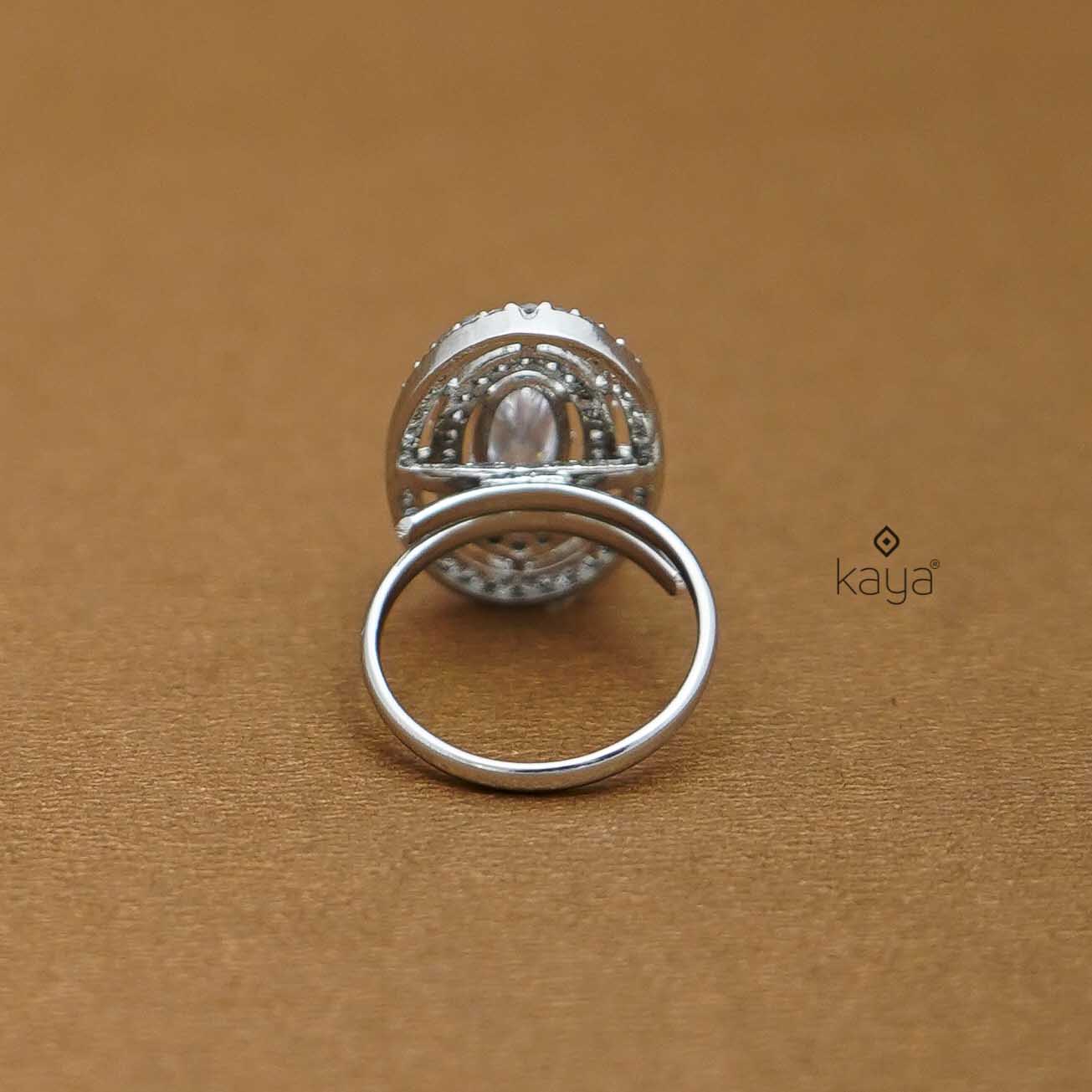 KL101219 - Silvertone AD Ring (color option)