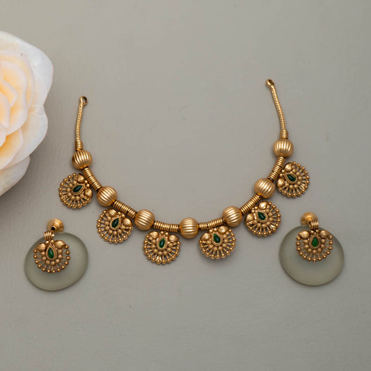 NV101540 - Antique Necklace with Earring Set