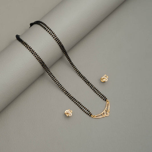 KJ101347 - Mangalsutra Necklace Earring Set
