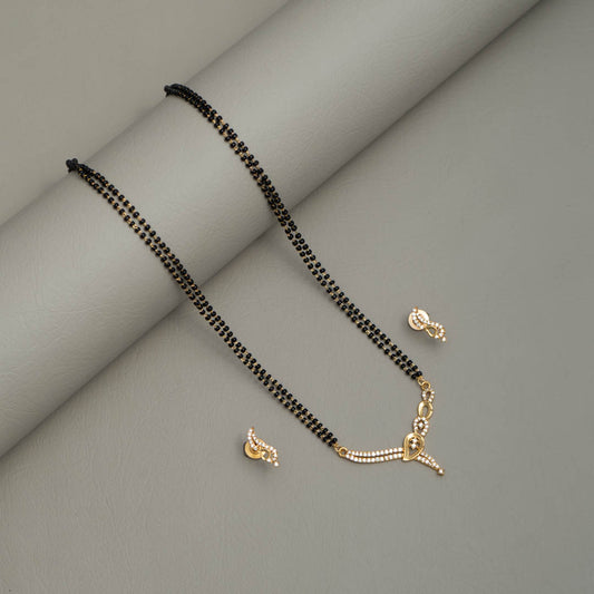 KJ101342 - Mangalsutra Necklace Earring Set