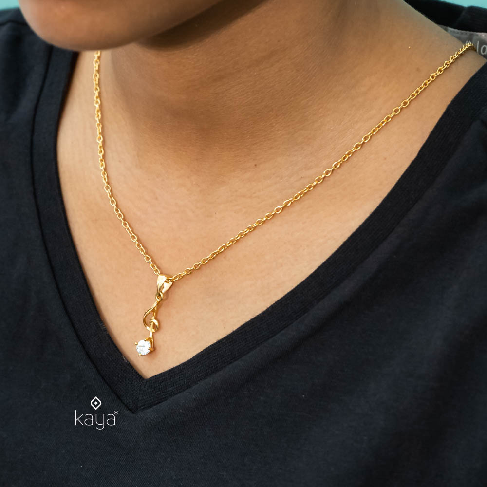 KJ101187 - Simple pendant Necklace