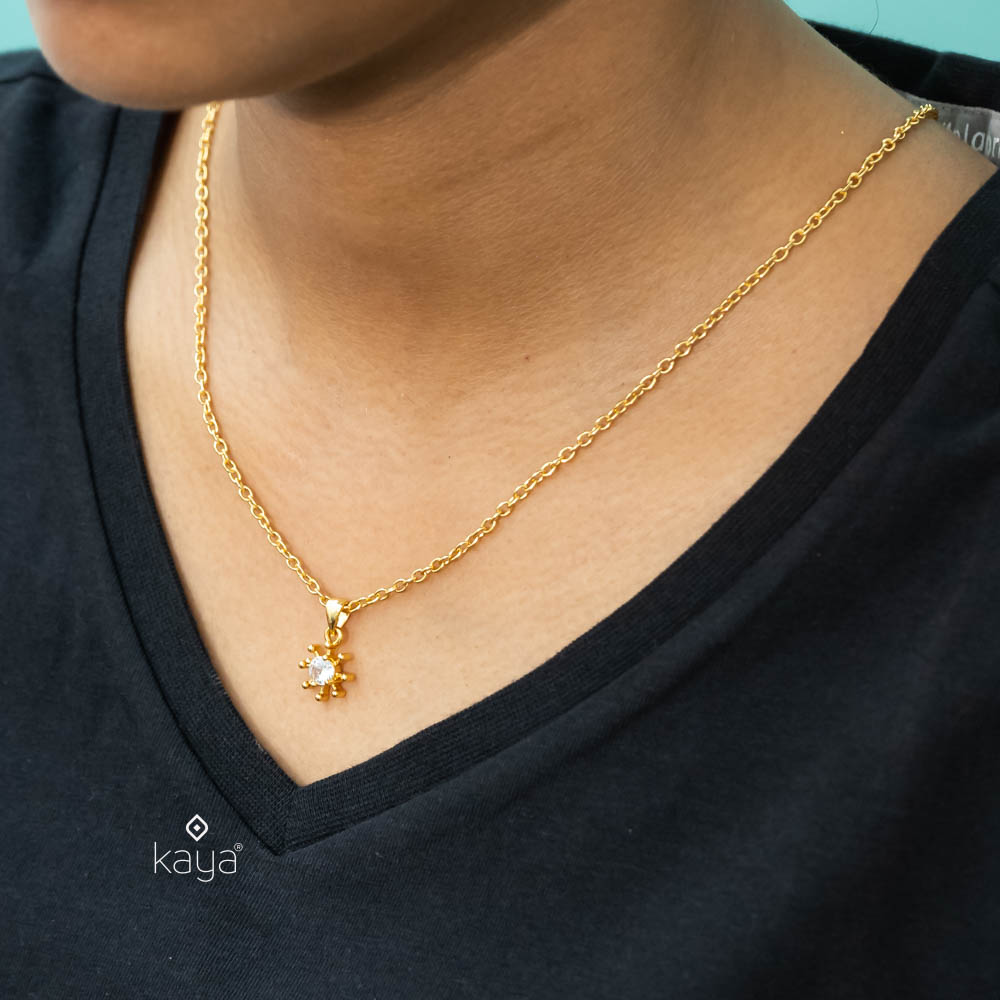 KJ101190 - Simple pendant Necklace