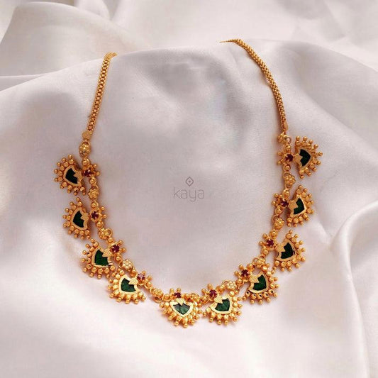KY101006 - Palakka Short Haram Necklace