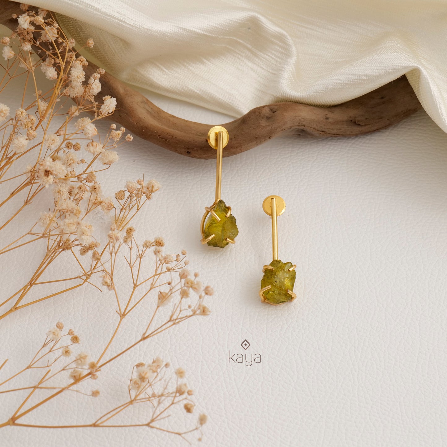 Natural Raw Stone Earrings (color option)  - AS100418