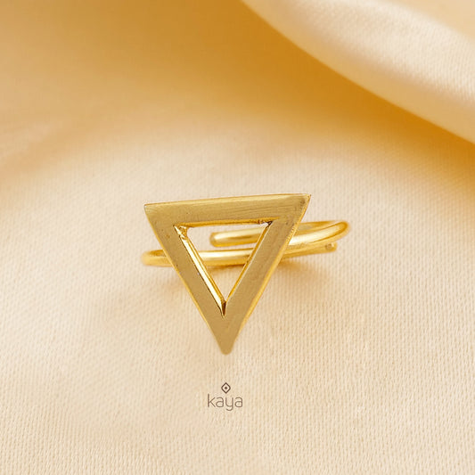 Gold Triangle Adjustable Ring - KC100699