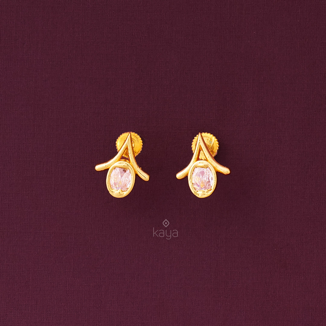 Gold toned stud Earrings - SK100406