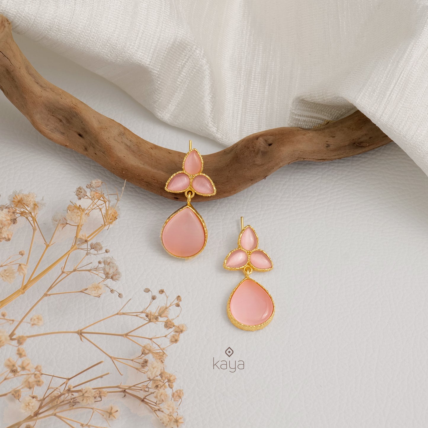 Crystal Stone Earrings (color option) -NA100476