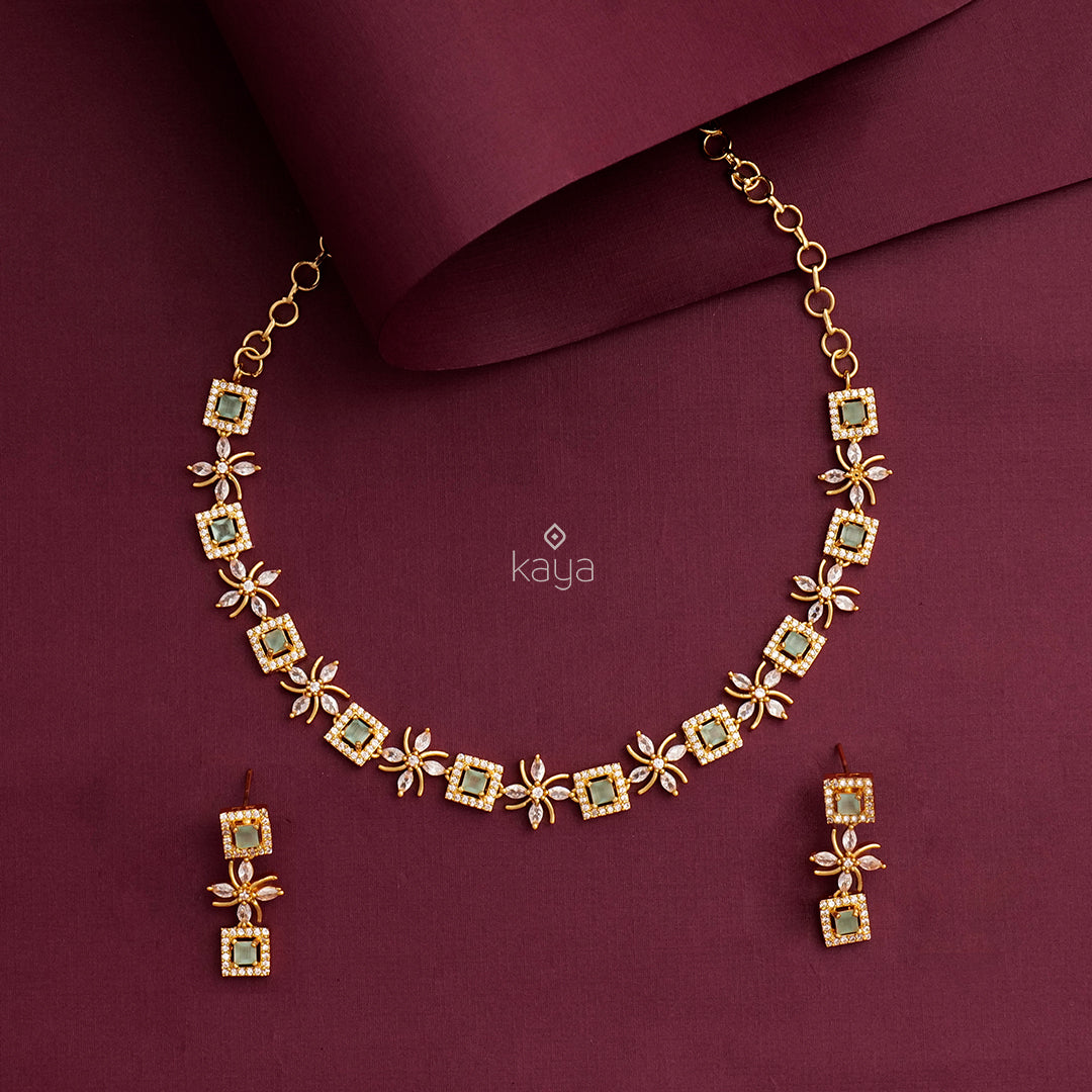 Premium AD Stone Necklace (color option) -SG100508
