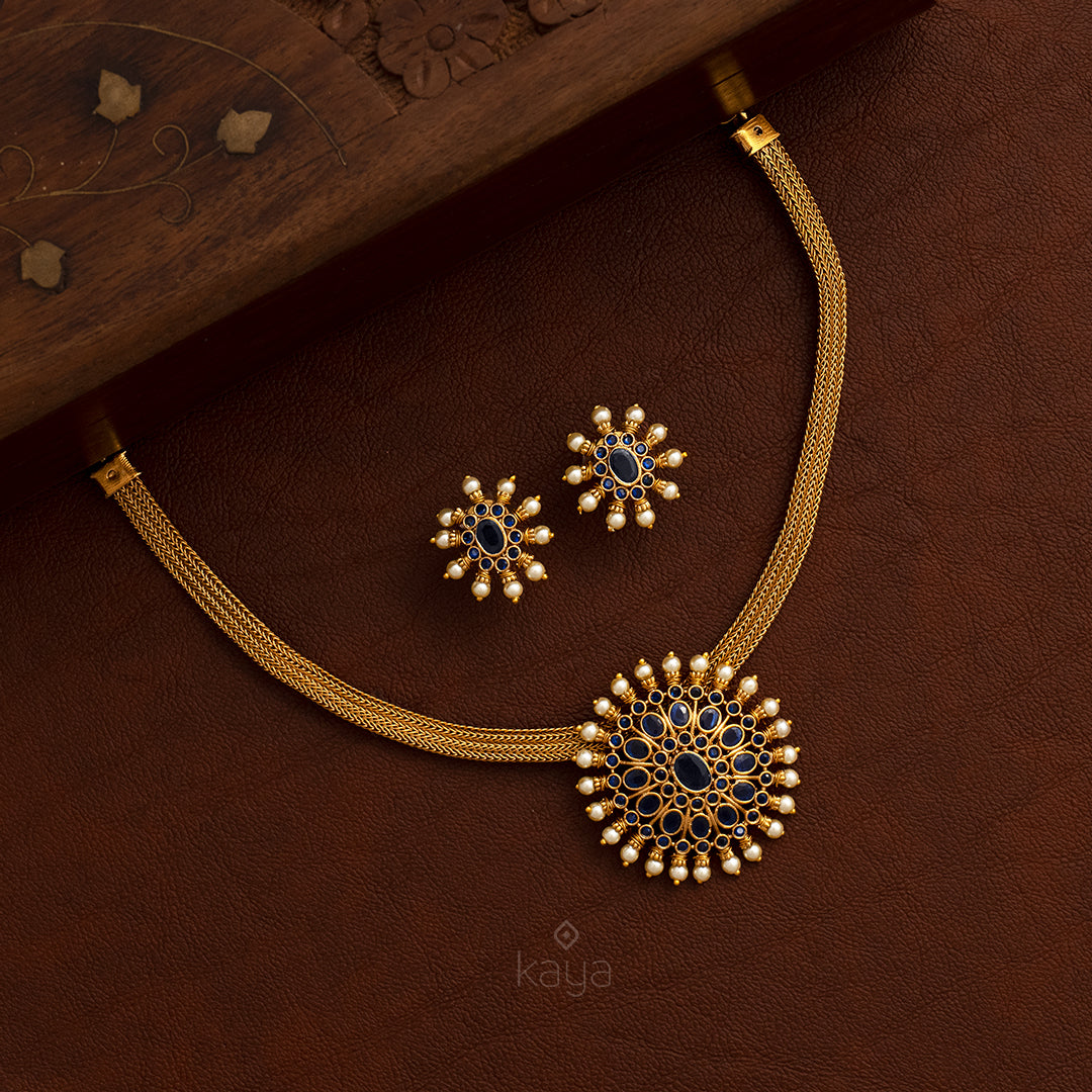 Premium Antique Choker with Earrings (color option) - SN10057