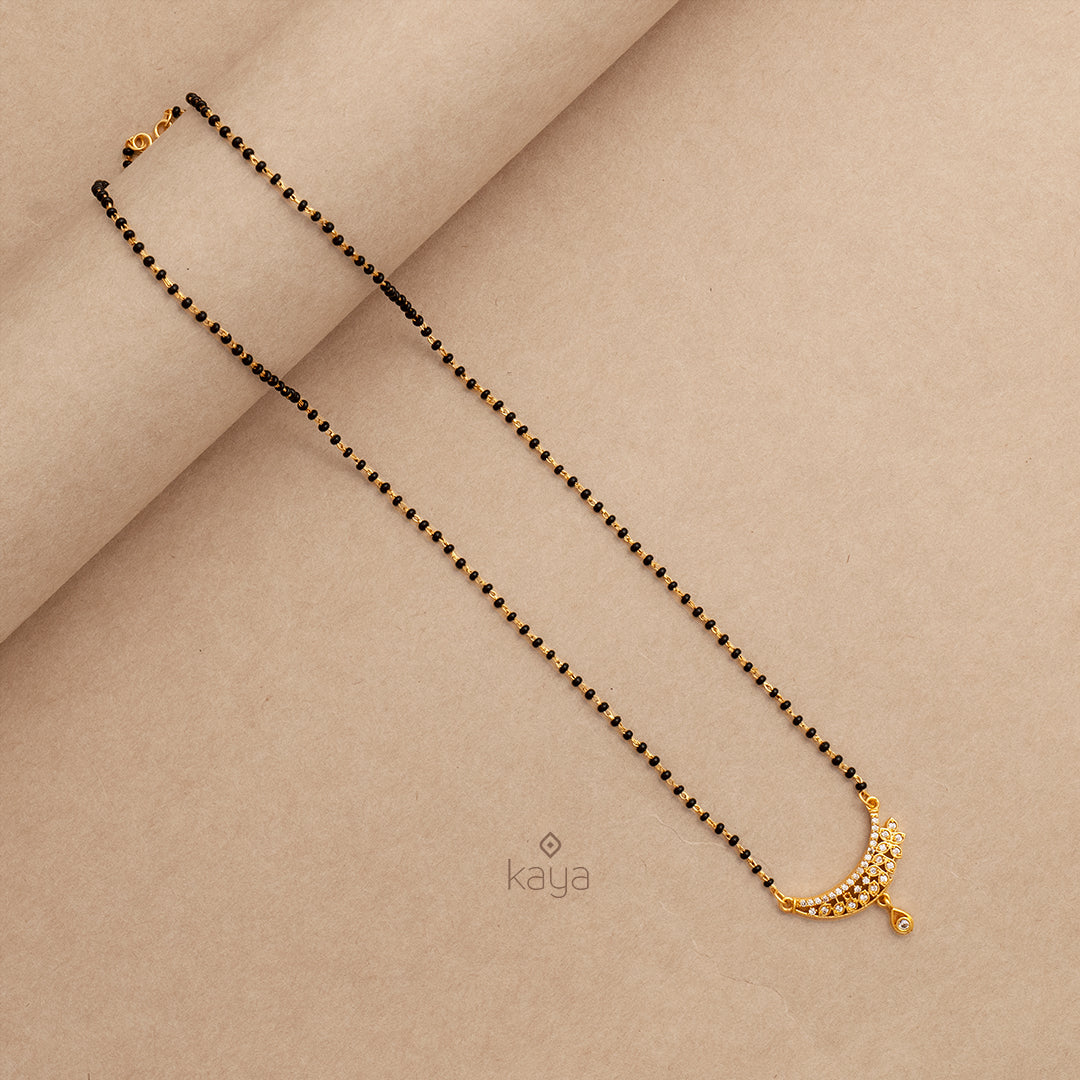 Gold Plated AD Stone Pendant Mangalsutra Necklace -KY100743