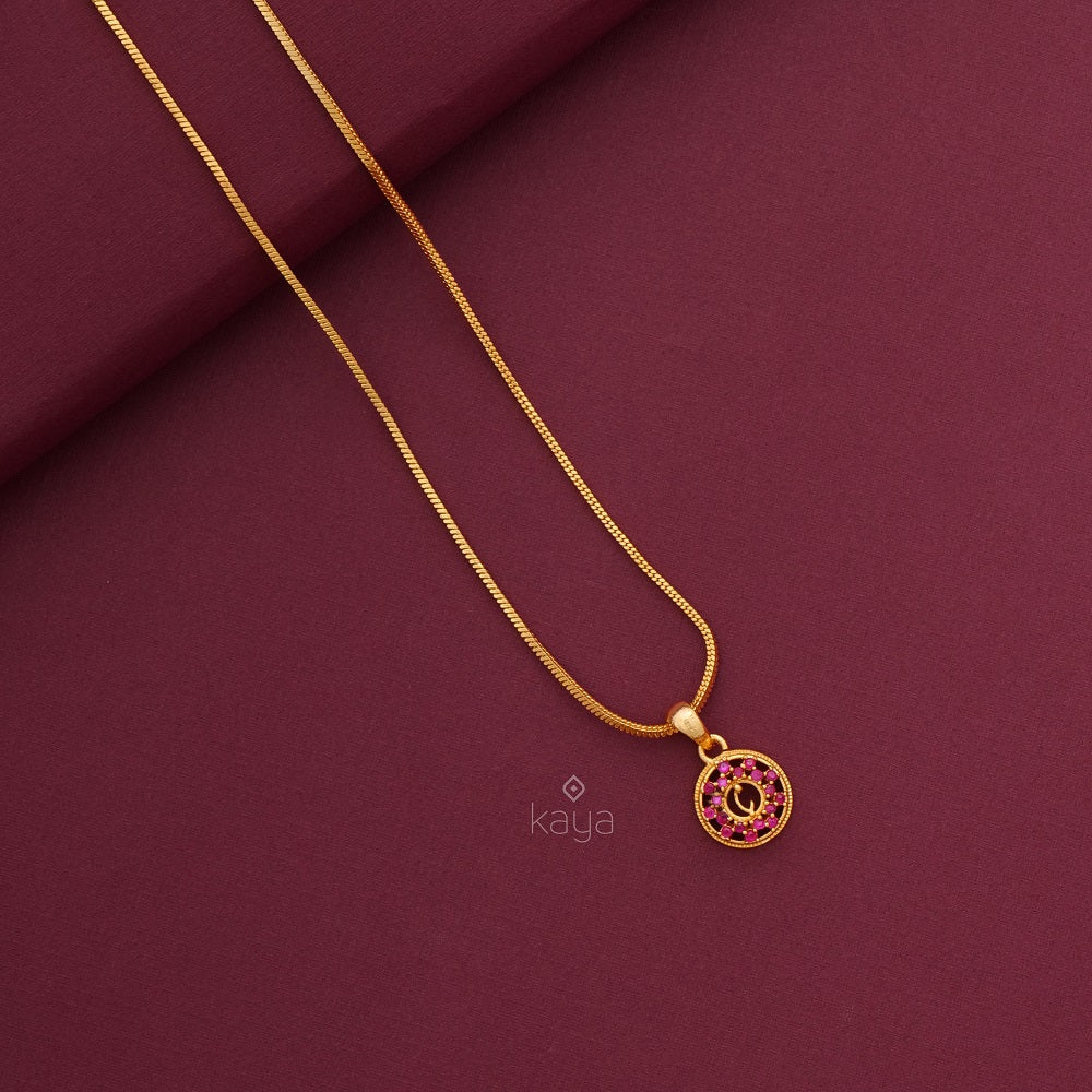 Simple pendant Necklace - PE100160