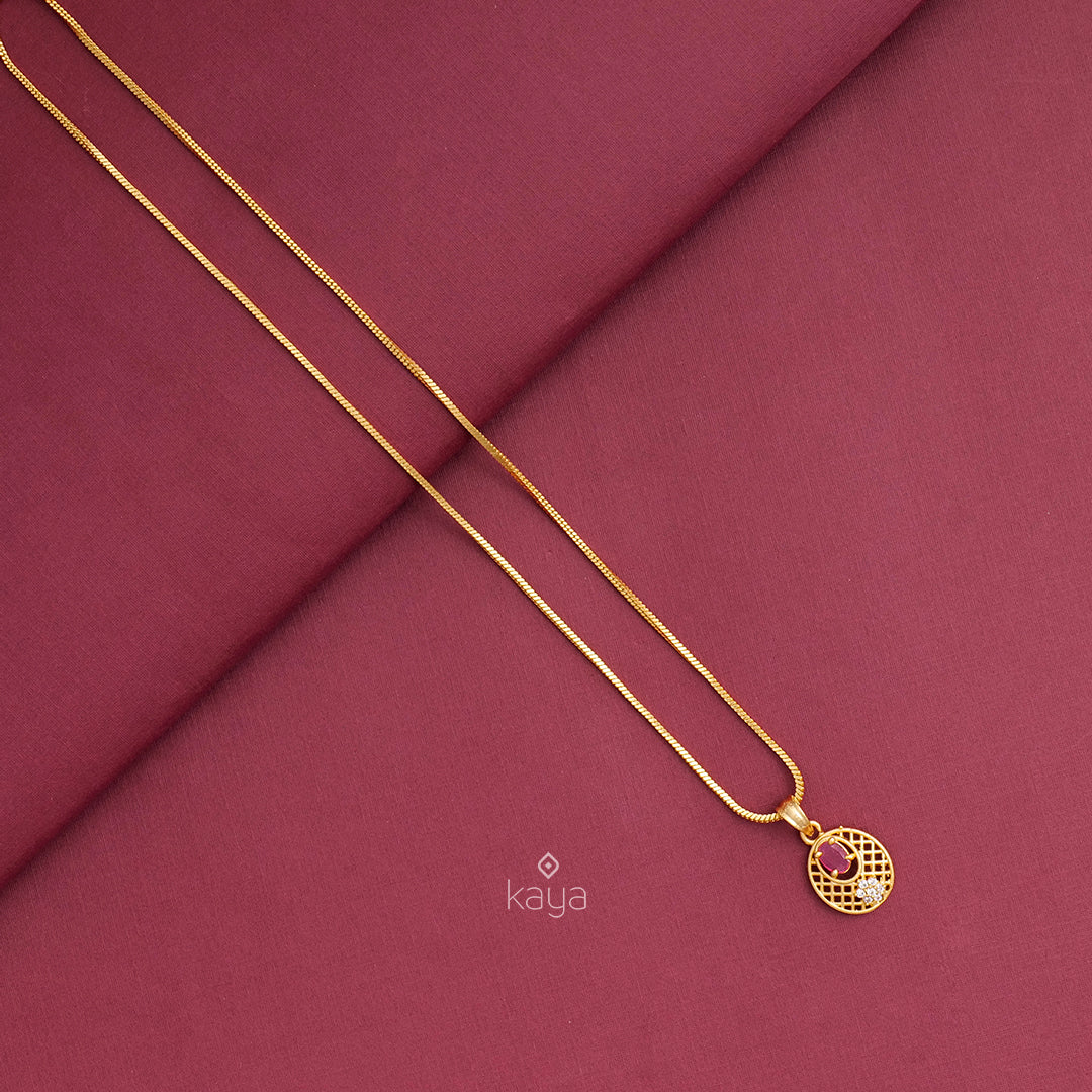 Simple pendant Necklace -SR100565