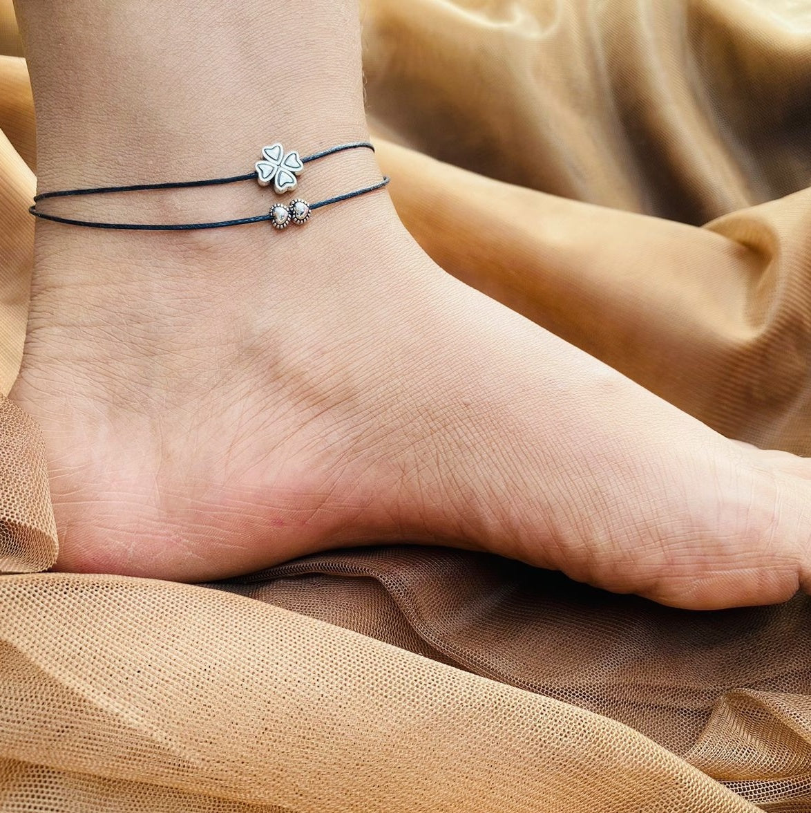 Orchid Flower charm Anklet - KY100275