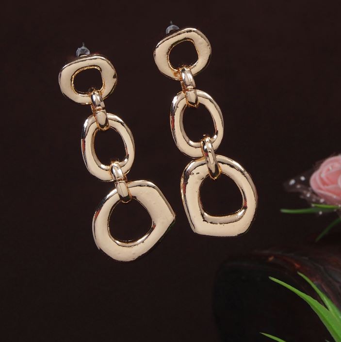Gold Plated Dangler Earrings - PT100370