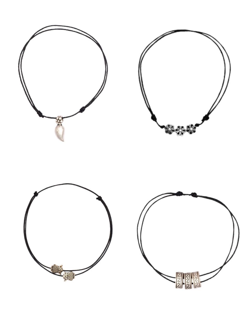 Anklet Pack Of 4 In One Combo