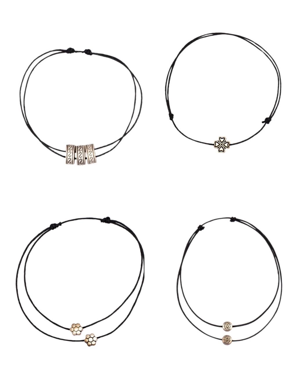 Anklet Pack Of 4 In One Combo