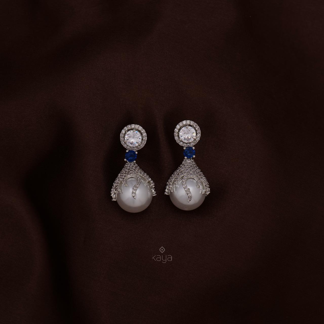 Sasha - AD Stone with Pearl Earrings