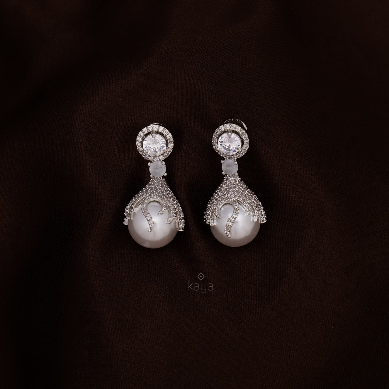 Sasha - AD Stone with Pearl Earrings