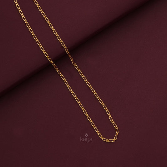 Gold toned Simple Necklace - SK100230-A