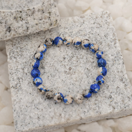 Blue Azurite K2 Jasper Natural Bracelet - SH100337